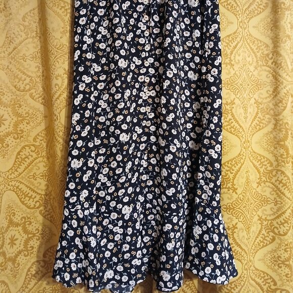 Black floral maxi skirt xl - Picture 10 of 10